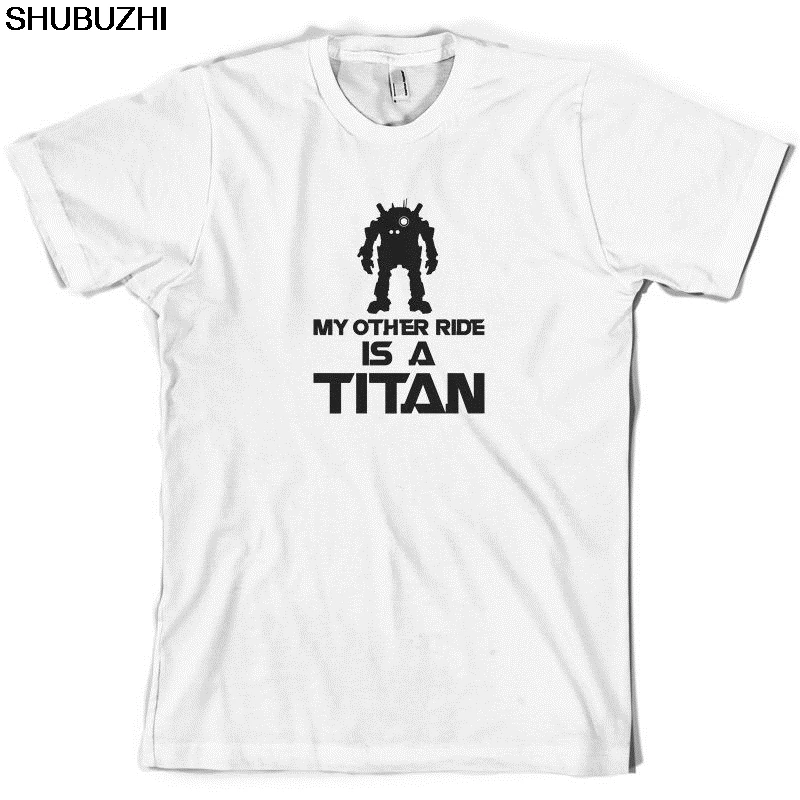 My other Ride Is A Titan-Мужская футболка-Gaming Free UK P & P Sleeve Hot Print T Shirt Мужская футболка с коротким рукавом Hot Tops