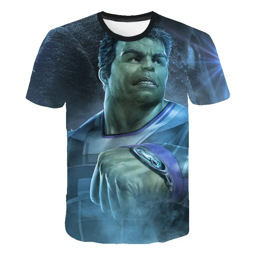 Футболка с объемным цифровым принтом из комиксов «Мстители 4» и «капитан-сюрприз»; футболка с короткими рукавами для косплея; S-5XL