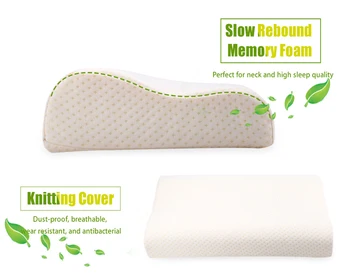 

Soft Memory Foam Pillow Neck Pillow For Sleeping Head Slow Rebound Foam Pillow Orthopedic Latex Neck Pillow Cervical Health Care