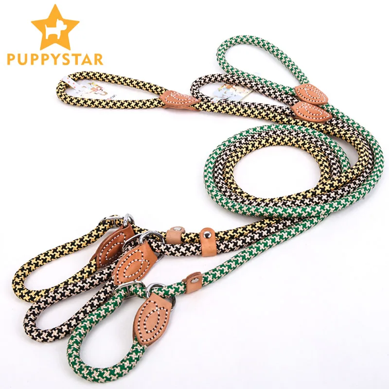 Dog Leash For Small Large Dogs Adjustable Nylon Dog Collar Leashes Set Training Leash For Dogs