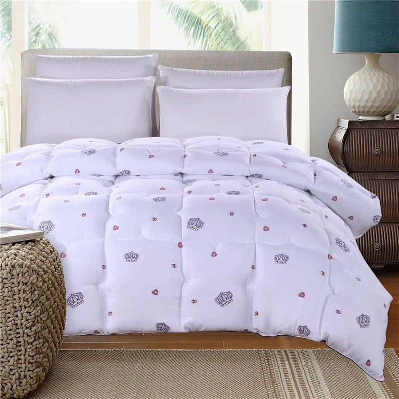 Cotton fabric filled with Polyester Warm silky winter three colors comforter Twin Queen Full
