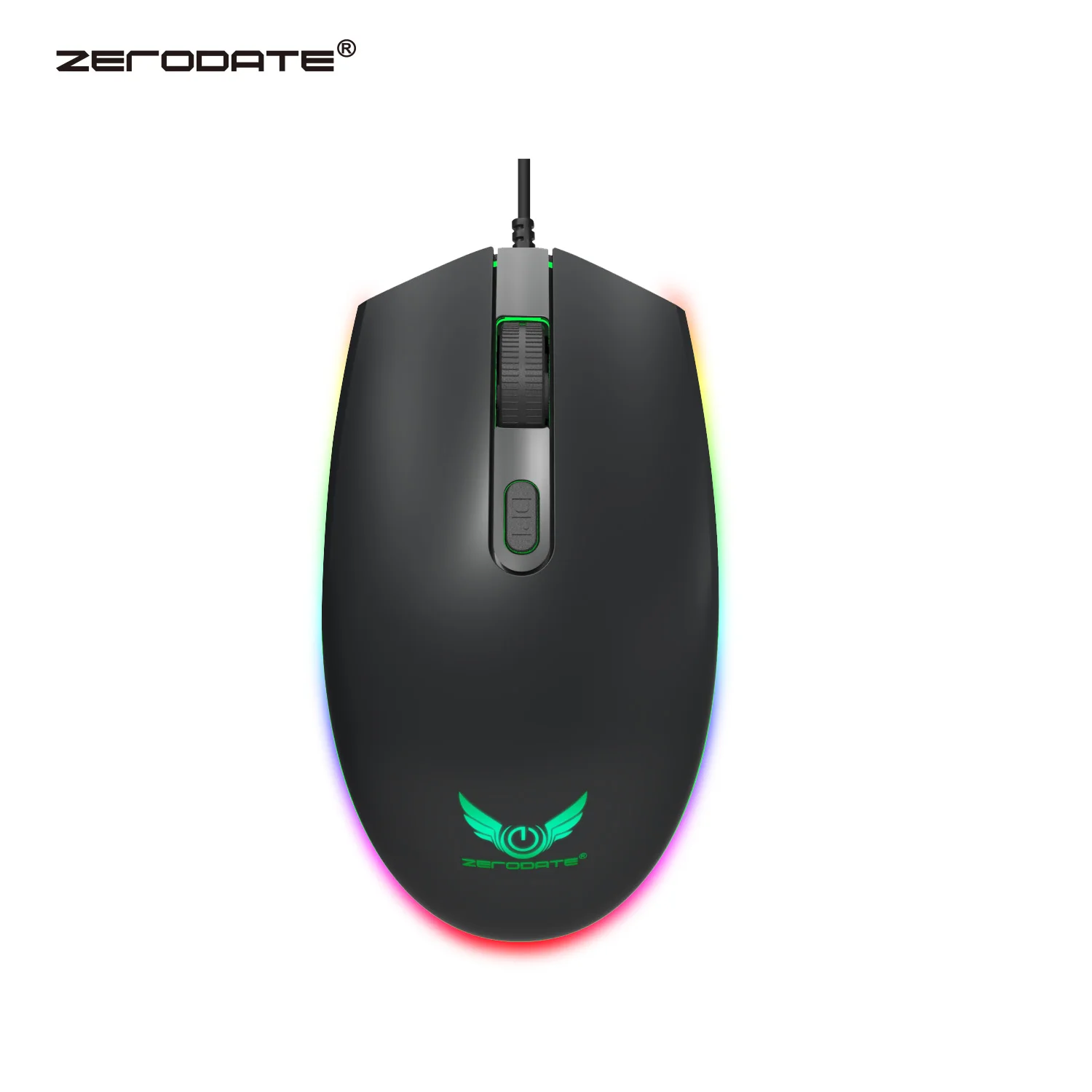 

ZERODATE S900 office gaming mouse 3 files adjustable 1600dpi design color optical mouse USB cable ergonomics
