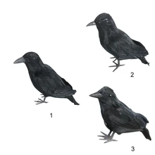 Ворон перо искусство искусственный Ворон ремесла реквизит Хэллоуин птица реалистичные вечерние для Хэллоуина микро Пейзаж украшения сада