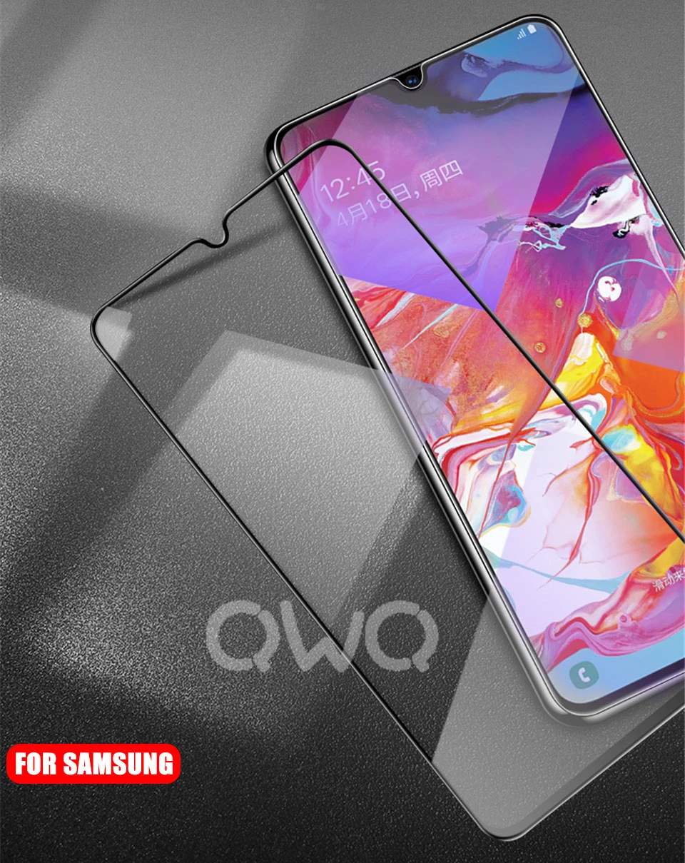 Закаленное стекло пленка для samsung Galaxy A50 S10 S8 plus S9 plus note 9 8 20D полный закругленный протектор экрана для samsung S10E S7 Edg