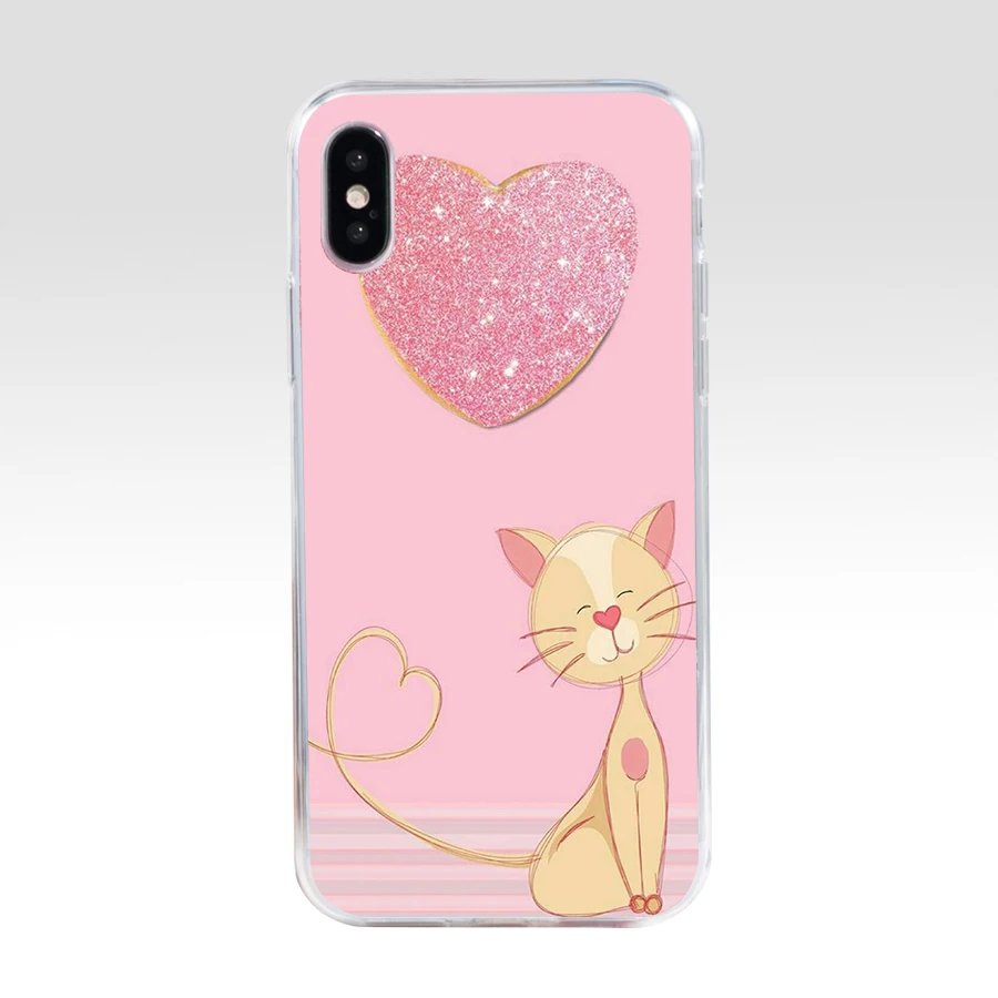 Мягкий силиконовый чехол из ТПУ для iphone 5 5s se X XR XS Max 100WE Cute Cat Kitty Space Meow|Бамперы| |