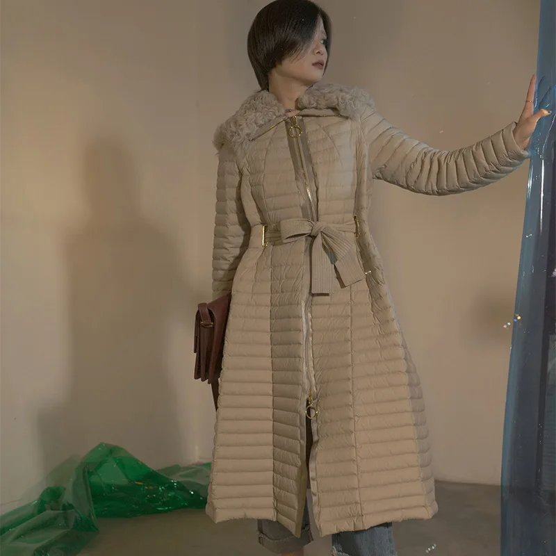 Original Independent Designer Suit-dress ILIAD 2018 Autumn And New Product Heavy Seta Lead Down Jackets Loose Coat Long Fund | Женская
