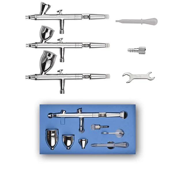 Комплект аэрографа двойного действия 0,5 мм Игла воздушная Кисть Макияж пистолет краска для тела дизайн ногтей аэрограф краска ing SP183TG03 - Цвет: Airbrush Kit