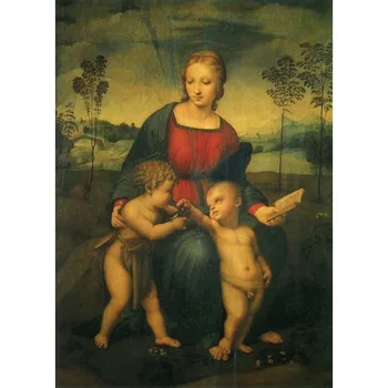 

Old Artist Handmade High Quality Impression Madonna of the Meadow for Wall Art Handmade Beauty Woman Oil Painting Pictures