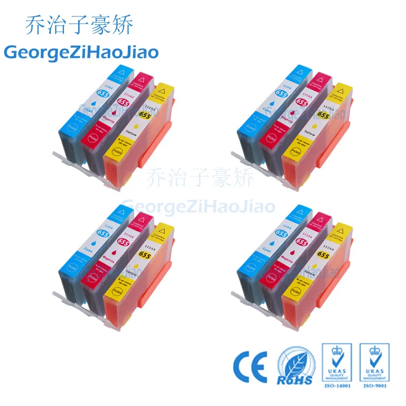 

4CMY 655XL Compatible HP655 HP655XL HP 655 for Refillable Ink Cartridge for deskjet 3525 5525 685 670 655xl 4615 4625 PRINTER