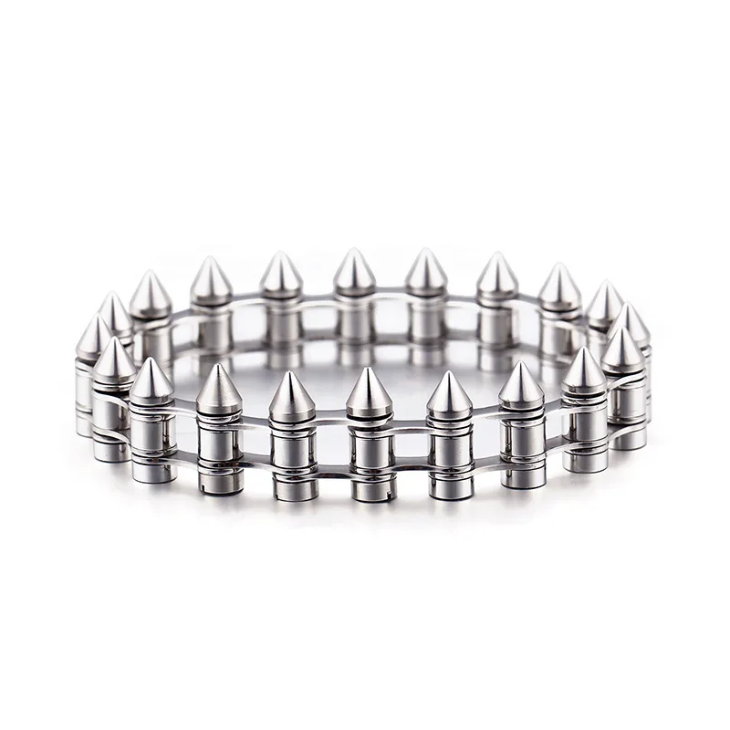 Новинка, горячая Распродажа, мужской Титановый стальной браслет в виде пули для ногтей, ювелирные изделия в стиле панк