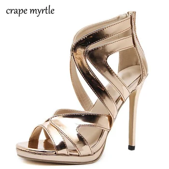 

womens pump gold sandals stilettos shoes strappy sandals high heels sexy pumps ankle strap heels wedding sandals heels YMA127