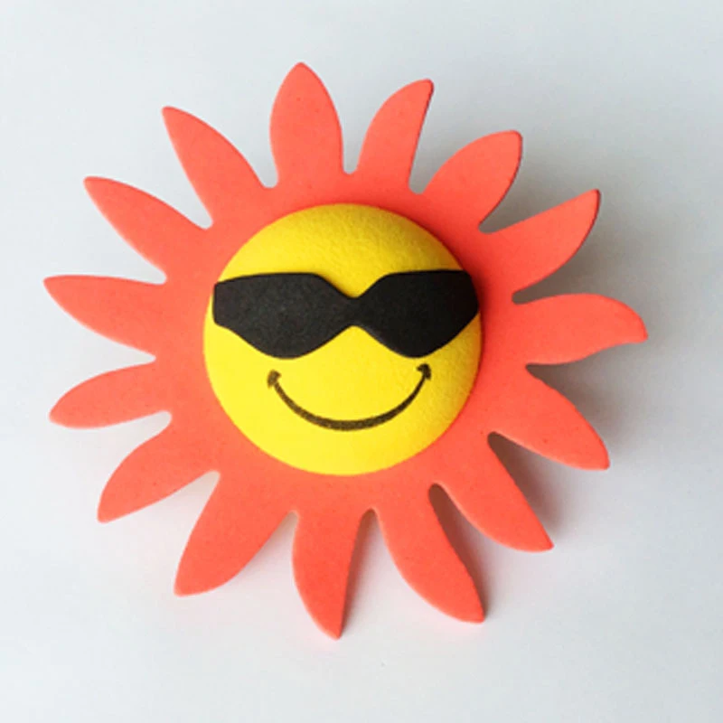 Sunflower Cool Face with Sunglasses Cute Adorable Doll Antenna Ball EVA