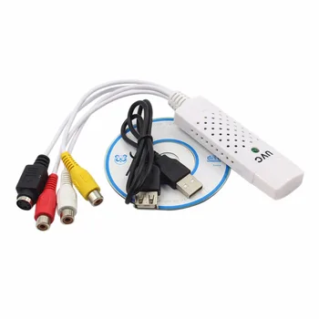 

1Set USB2.0 Video TV Tuner DVD Audio Capture Card Converer Adapter for Computer CCTV Camera Win7/8 White Wholesale