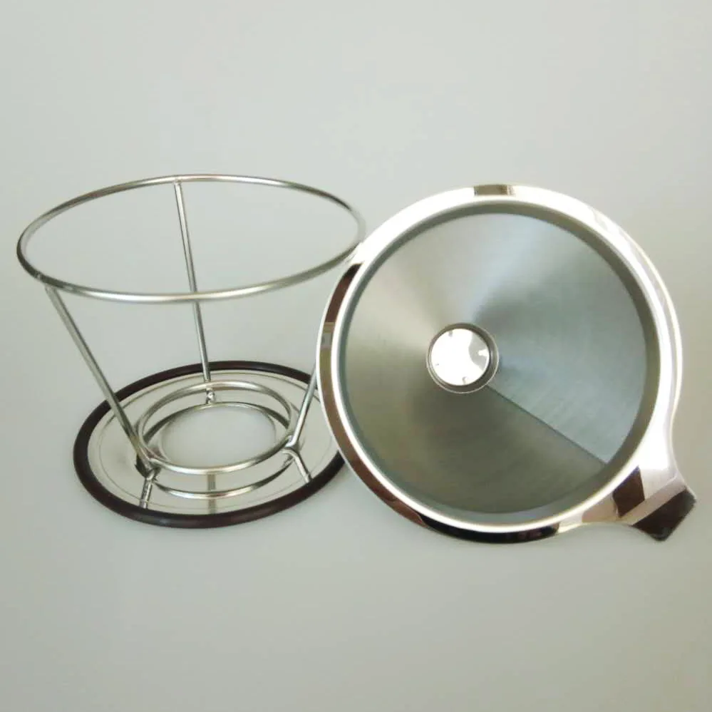 Фильтр для кофе из нержавеющей стали, капельница для кофе, кофеварка с тонкой сеткой, фильтр для кофе, диаметр 125 мм