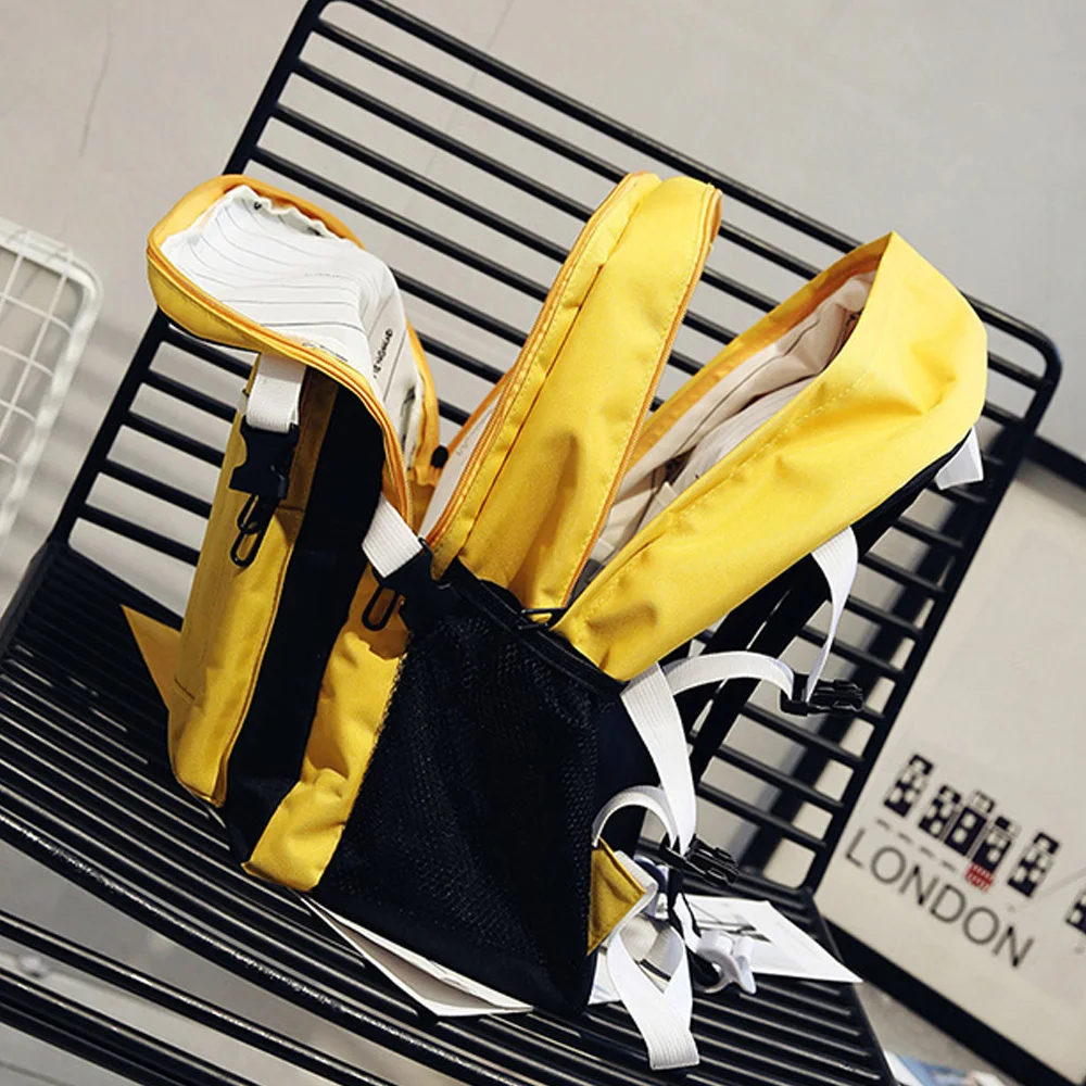 Menghuo 2 unids/set mujeres mochilas paneled libro Bolsas estilo preppy Mochilas y bolsas para el colegio para adolescentes Niñas compuesto mochila Sets mochila