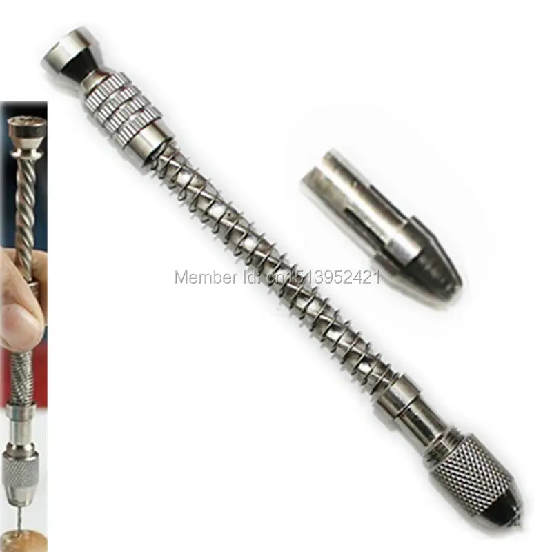 2PCS Semi-automatic Hand Twist Spiral Drill Micro Hobby With Bit Chuck Clamping Range 0.1mm-2mm Drilling Tools | Инструменты