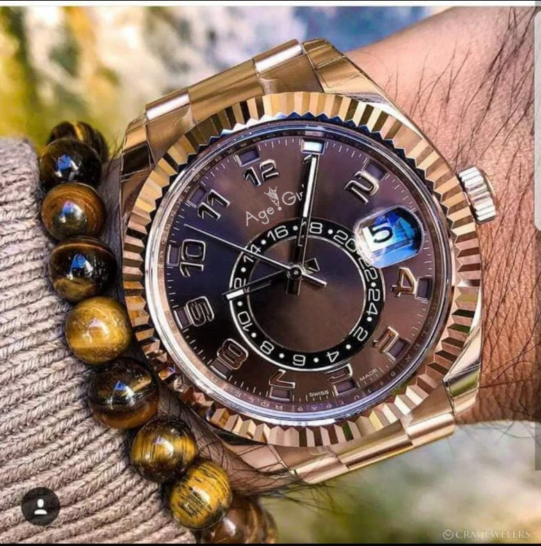

Luxury Brand New Mens Black Automatic Watch Chronometer Dual Time Zone Annual Calendar Stainless Steel Watches Silver Blue AAA+