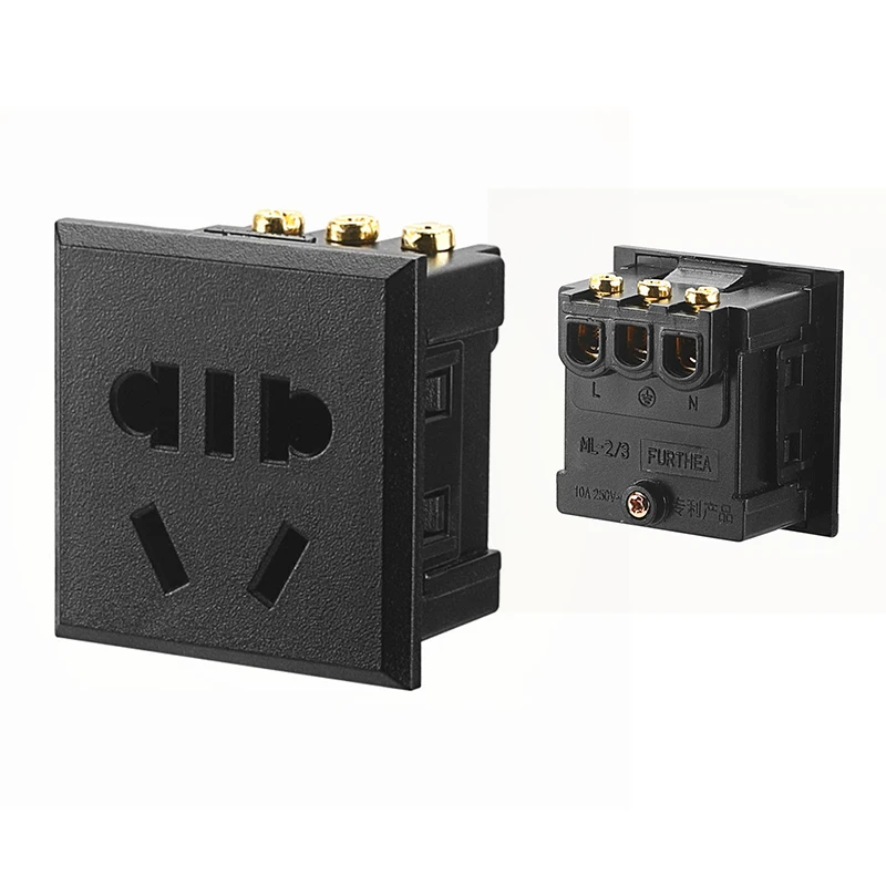 

Australia US Nema 1-15R AC Power Inline Socket Adapter Industrial Power Supply Output Outlet Embedded Socket Opening 35*37mm