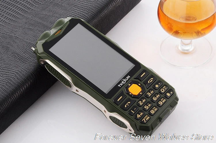 Оригинальный TKEXUN Q8 аналоговый ТВ-телефон большой внешний аккумулятор ужин двойной фонарик 3,5 inch Сенсорный экран Dual Sim мобильный телефон