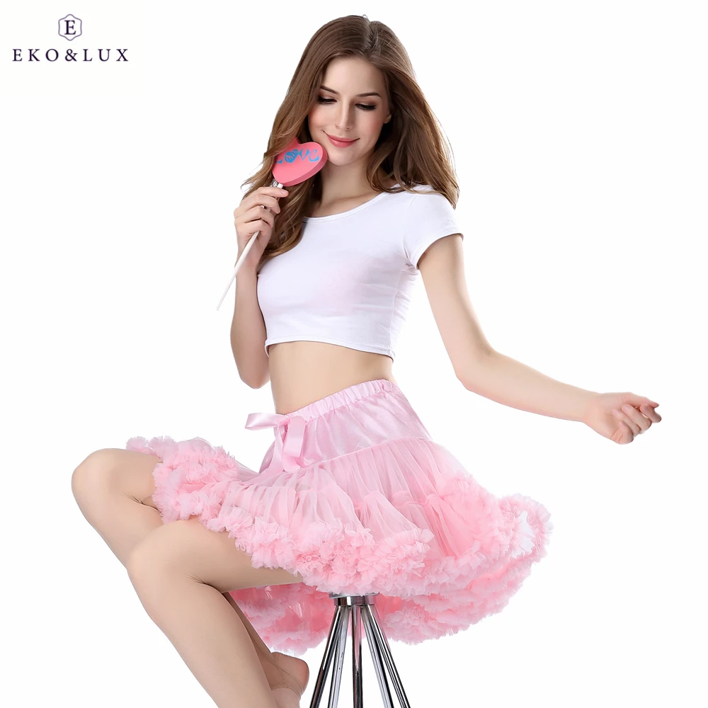 EKO&LUX Free Shipping Womens Skirt Fluffy Chiffon Pettiskirts Tulle