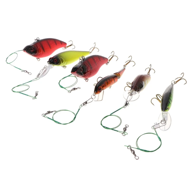 

2 Pcs/Box Fishing Bait Wobbler Artificial Lure Crankbait Hard Plastic Minnow VIB