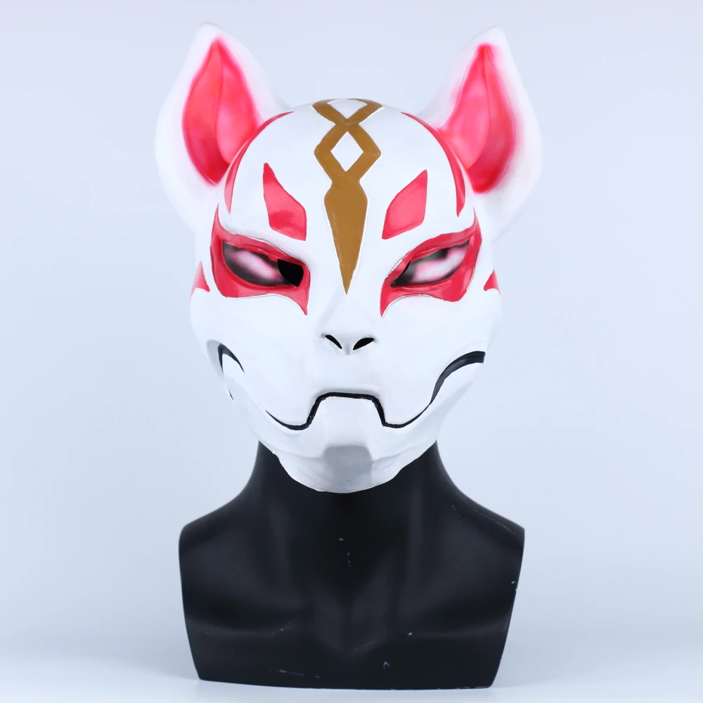 2018 Gioco Drift Cosplay Viso Maschera di Volpe kitsune Animale Testa Completa Per Adulti di Travestimento Unisex Casco Puntelli (2)
