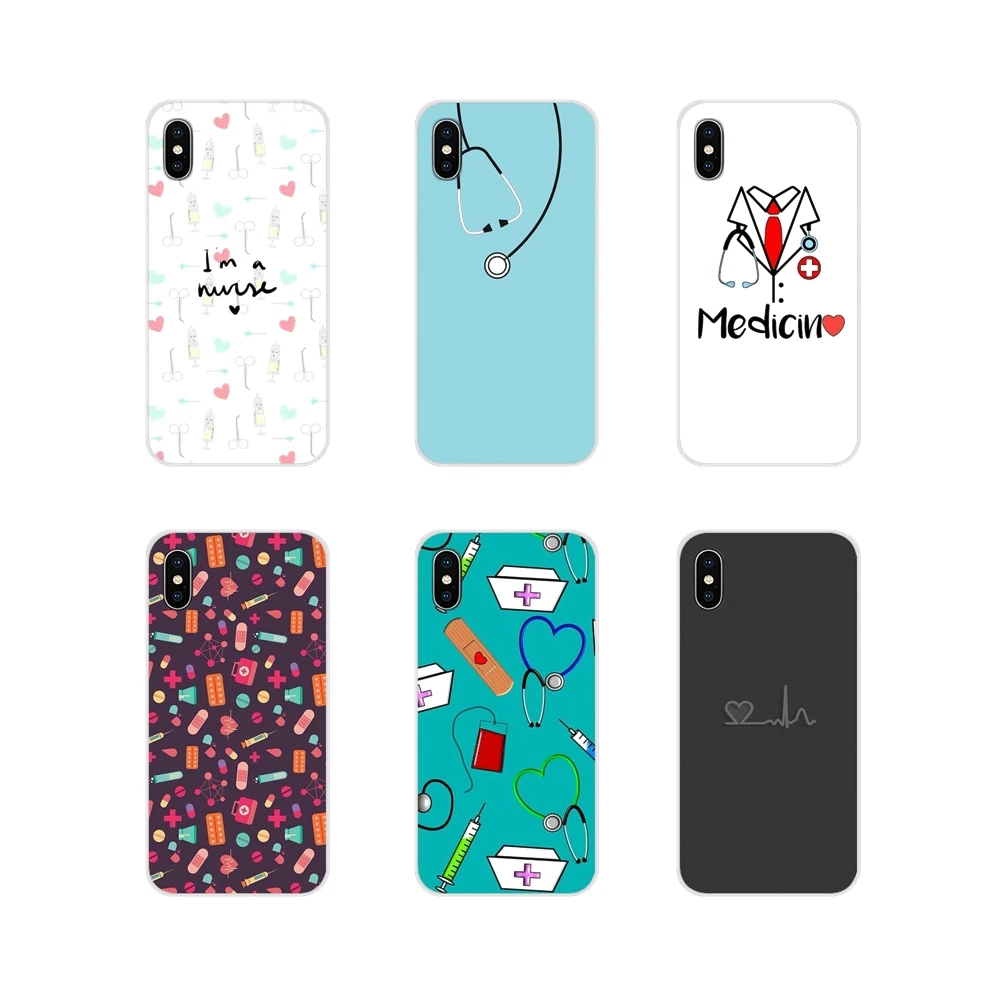 

Transparent Soft Skin Cover For Motorola Moto X4 E4 E5 G5 G5S G6 Z Z2 Z3 G G2 G3 C Play Plus Nurse Medical Medicine Health Heart