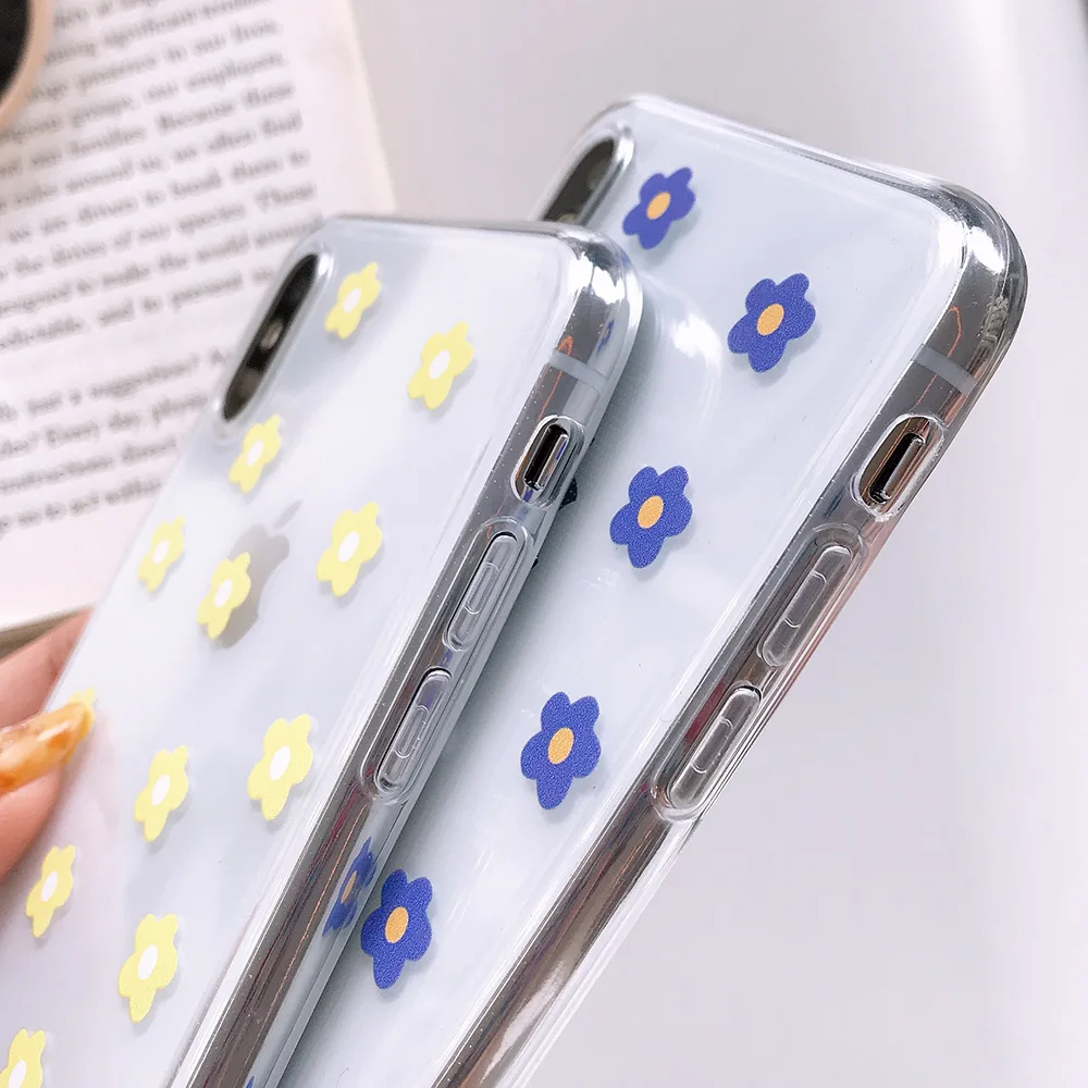 KIPX1117_5_JONSNOW Transparent Flowers Pattern Phone Case for iPhone X XR XS Max 8 Plus 7 6P 6S Cases Soft Silicone Cover Capa Coque Fundas