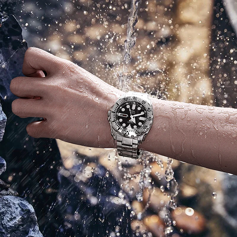 Мужские автоматические механические часы Seiko 5 100% оригинал нержавеющая сталь 10