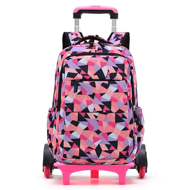 

Hot Sales Removable Children School Bags with 2/6 Wheels for Girls Trolley Backpack Kids Wheeled Bag Bookbag travel luggage