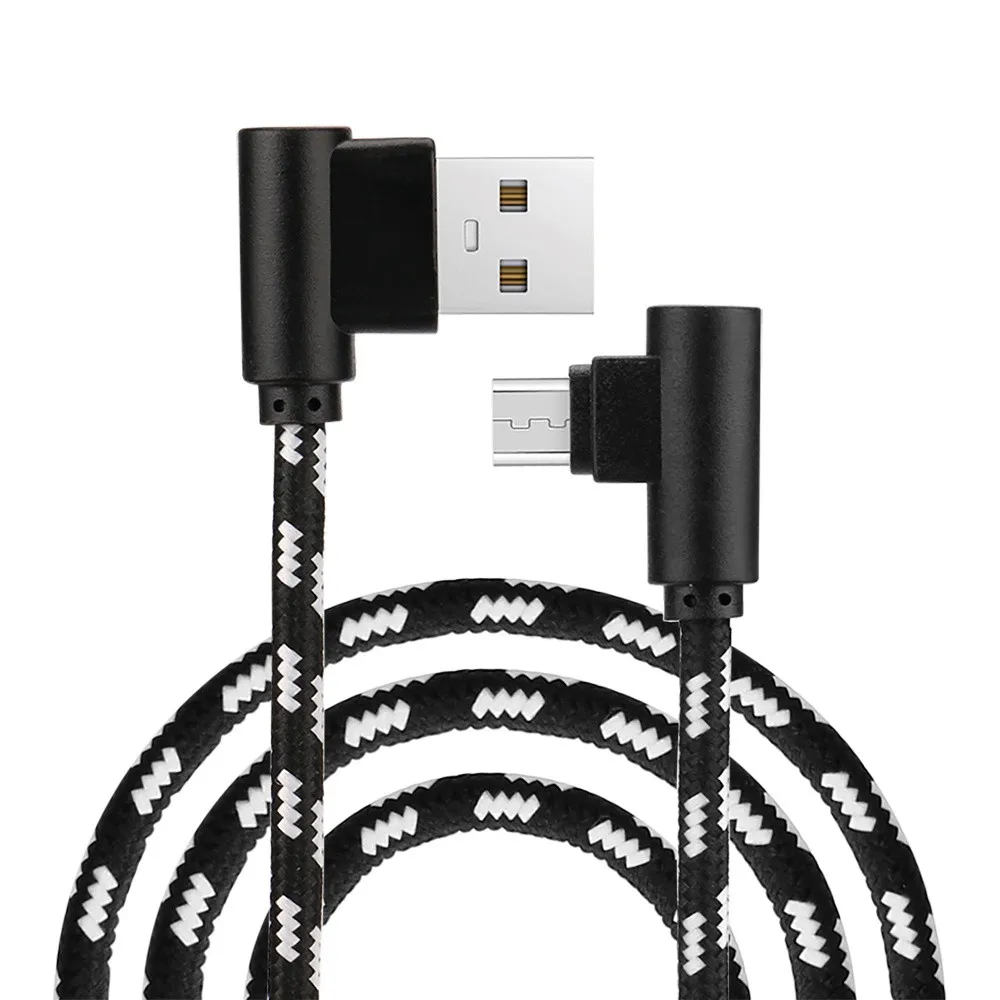 2 м Micro USB кабель для телефона зарядное устройство кабель синхронизации данных Шнур для сотового телефона высокого качества универсальные кабели для телефонов дропшиппинг# YL5 - Цвет: Black