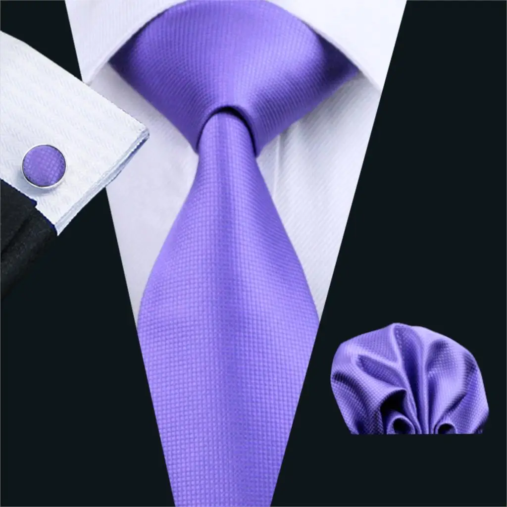 Мужской галстук фиолетовый сплошной равномерный цвет шелковый галстук наборы галстуки для мужчин gravata для Свадебное торжество деловая встреча GP-015