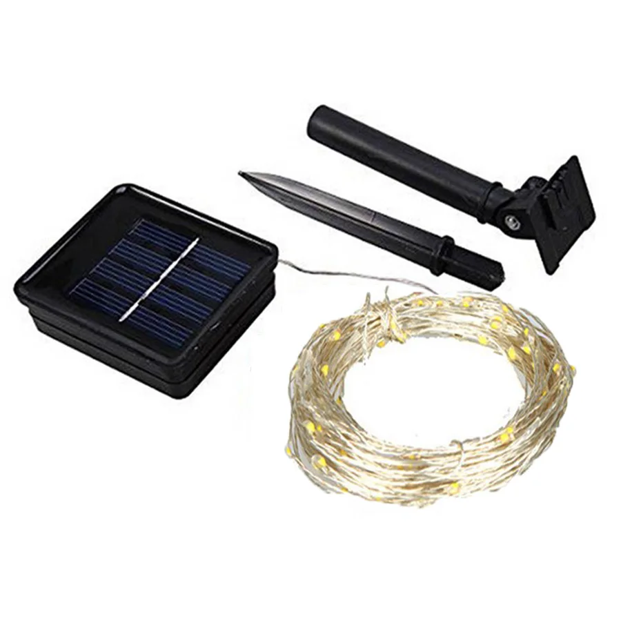 

Solar LED String Light 10M 15M Copper Wire String Outdoor Garland Fairy Patio String Light For Garden Wedding Christmas Balcony