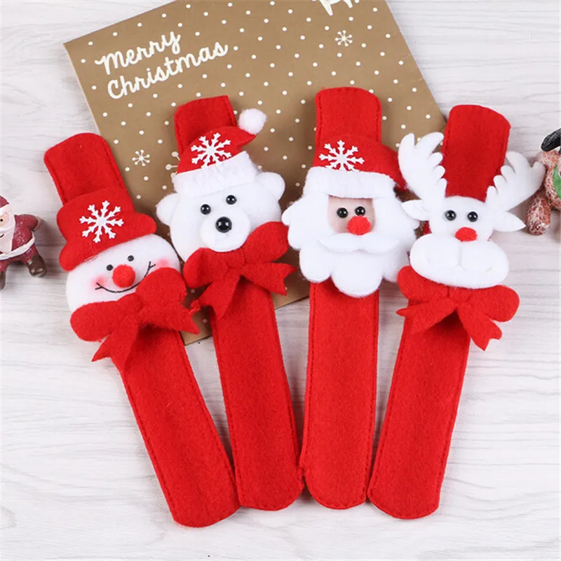 

4pcs Christmas Decorations Christmas Patting Circle Christmas Children Gift Santa Claus Snowman Deer New Year Party Toys