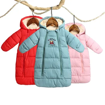

2018 Winter Thicken Baby Rompers Overalls Bodysuit Baby Clothes Jumpsuit Newborn Girl Boy Down Cotton Snowsuit Infant Snow Wear