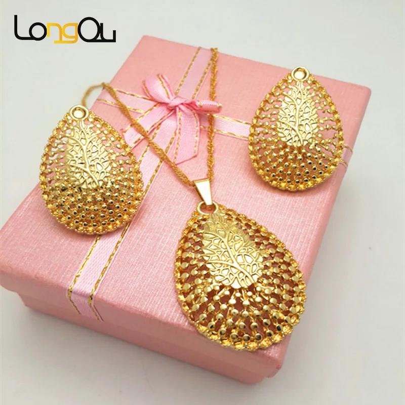 

2016 Women Jewelry Sets overgild ethiopian jewelry wedding necklaces & pendants/Earrings Set Fashion Jewelry Wholesale