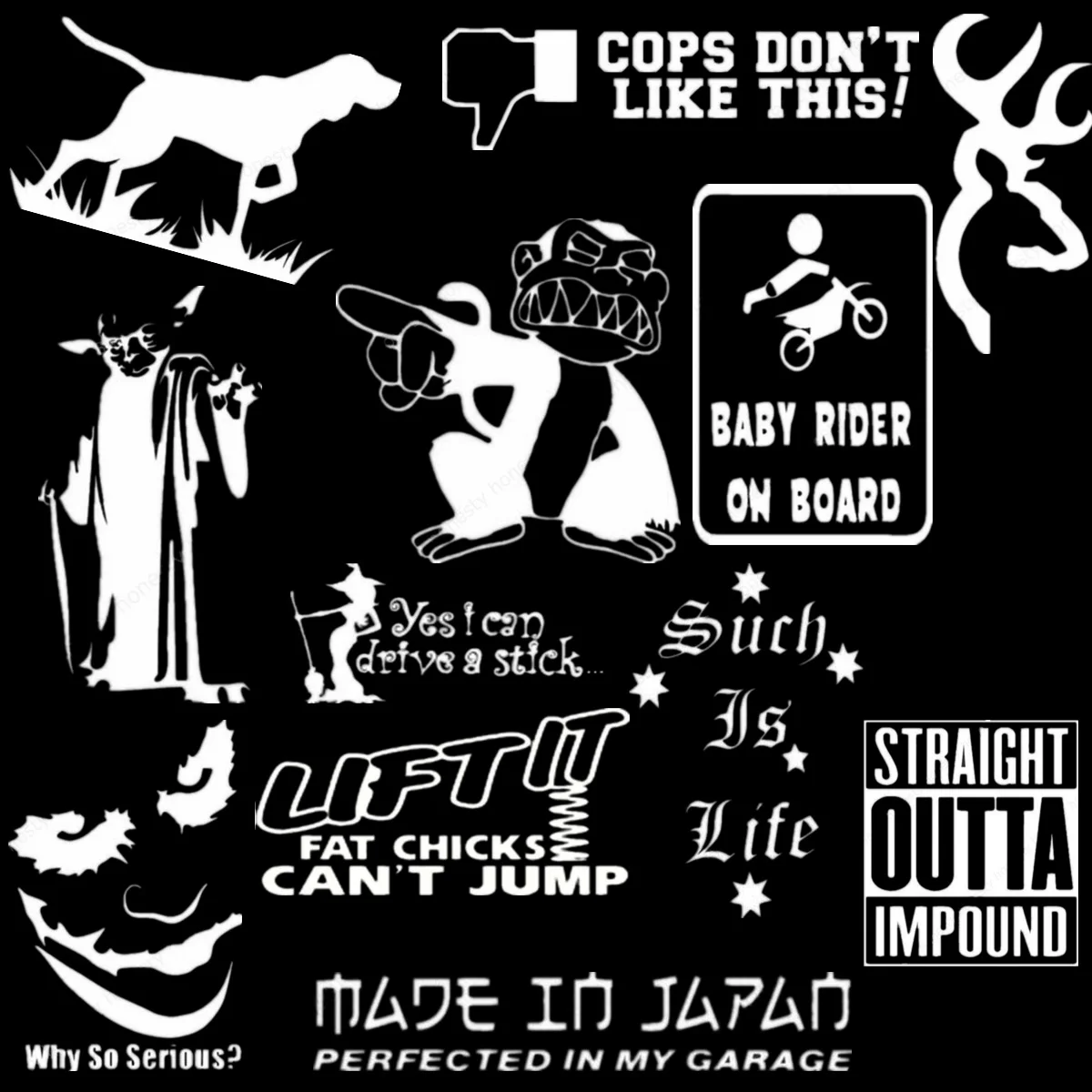 13 Style Auto Car Decal Vinyl Graphics Body Stickers Side Decals