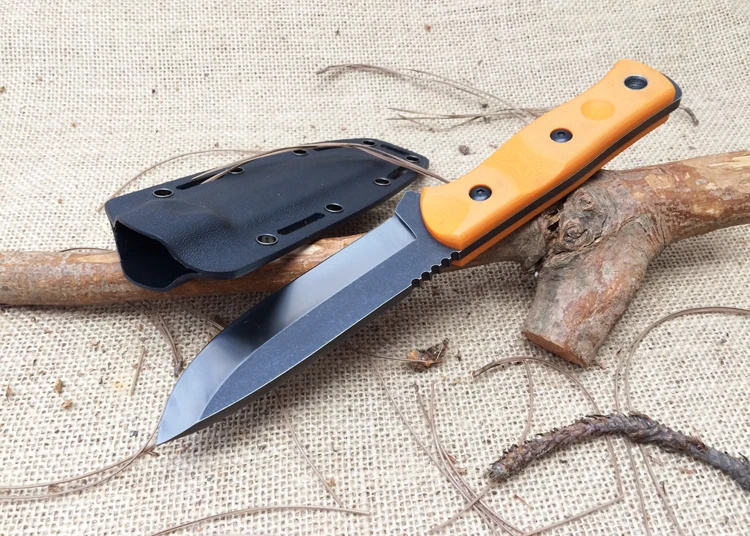 NEW! TOPS Brothers of Bushcraft Fieldcraft Hunting Fixed Knife,9Cr18Mov Blade G10 Handle Camping Knife.