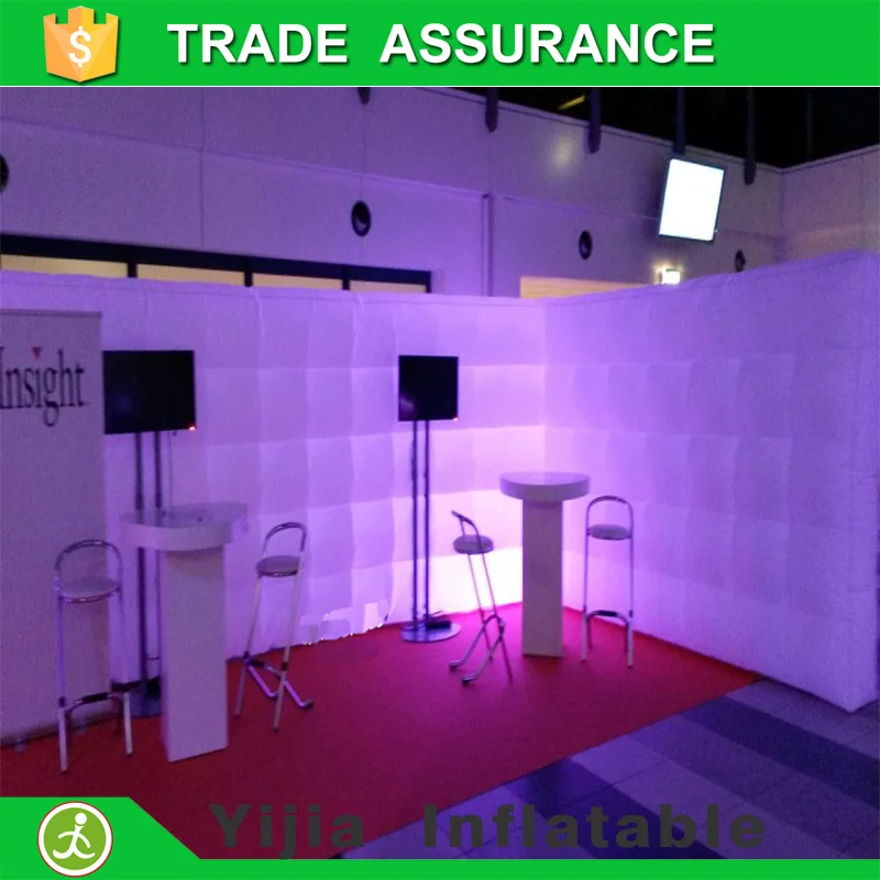 

Free shipping 15m event exhibition led inflatable wall with logo print