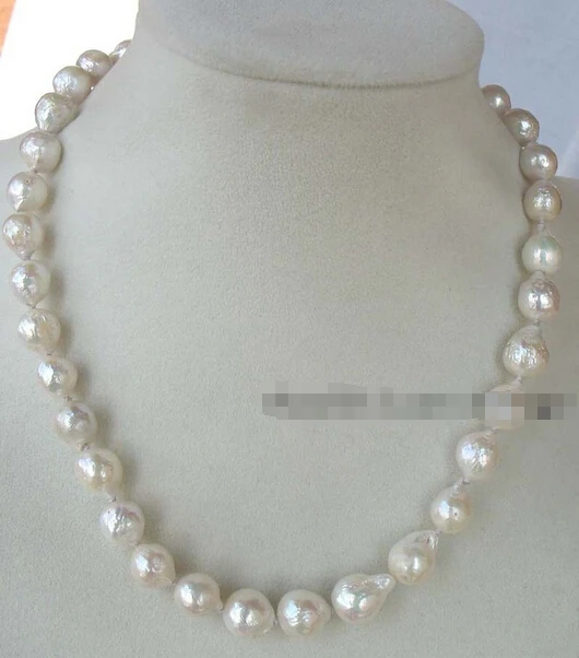 

HOT## Wholesale >>freshwater pearl reborn keshi white necklace 17