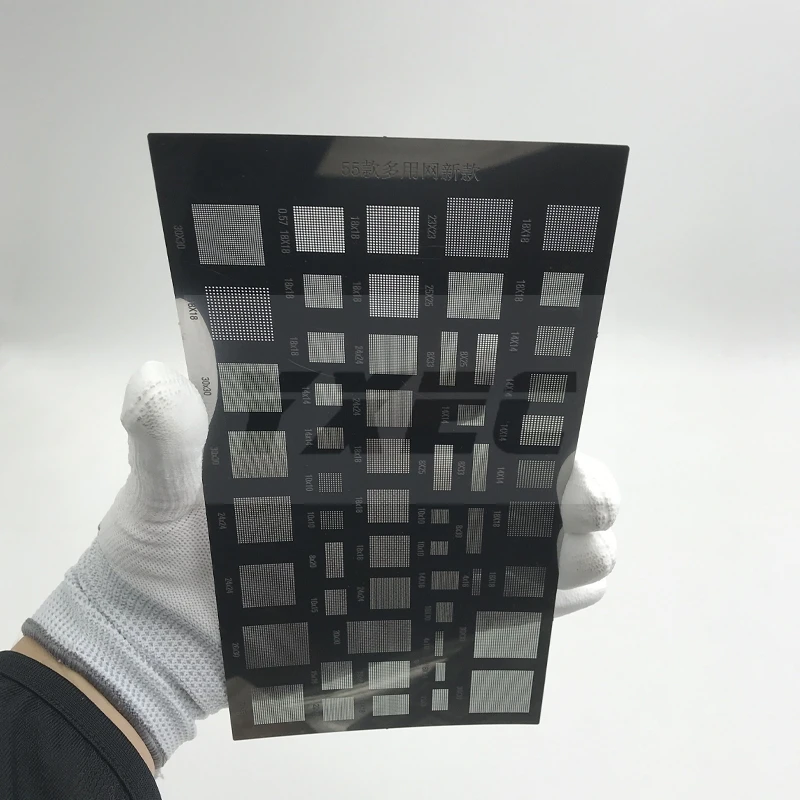 

high qiality 55 Kinds of BGA soldering stencils for mobile phone PC Universal Phone Solder Paste BGA Reballing Stencils