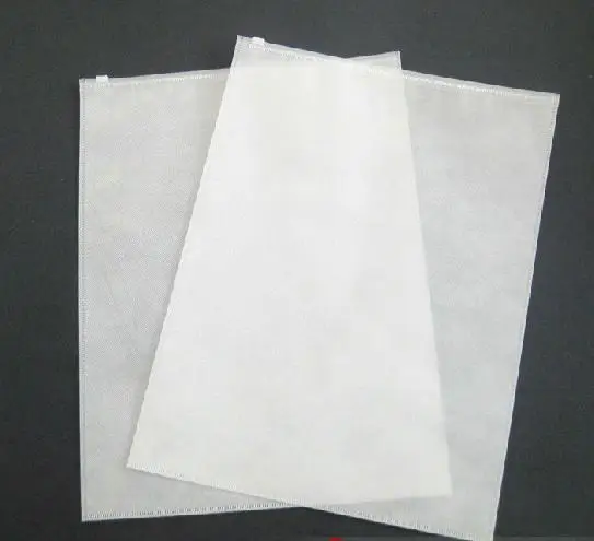 

10PCS Half Non-Woven & Half Plastic Zipper Garment Clothes Bags with Custom logo Printed Extra Large size 45*56cm FREE SHIPPING
