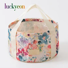 Модная косметичка в форме бочонка для путешествий, портативная складная сумка-ведро для мытья ног, Женская дорожная сумка для хранения, косметичка