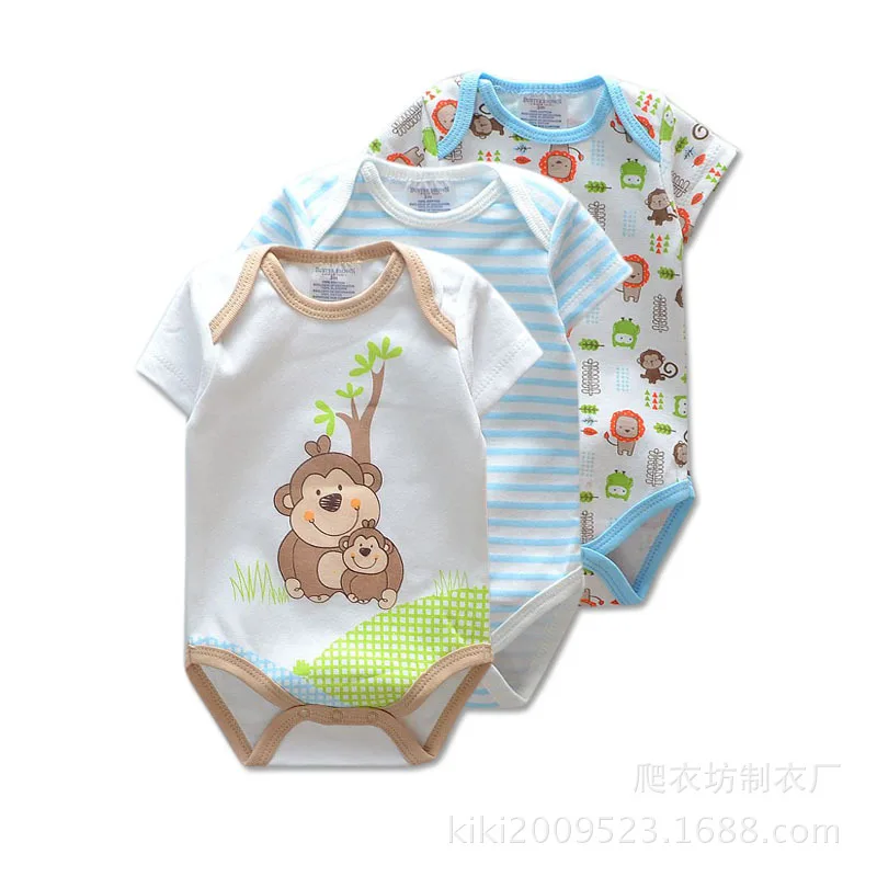 3 шт./лот брендовый Летний комбинезон для маленьких мальчиков хлопковый с