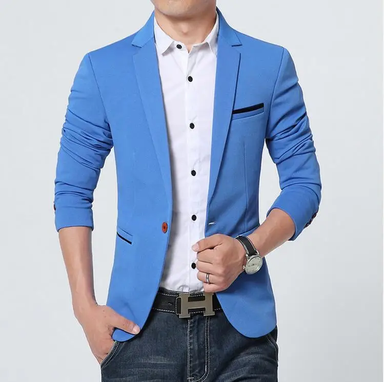 2018 New Arrival Luxury Men Blazer New Spring Fashion Brand High Quality Cotton Slim Fit Men Suit Terno Masculino Blazers Men