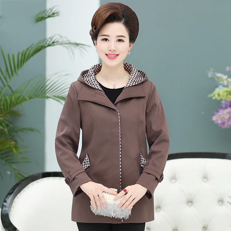 coffee Et D'âge black La Printemps Mode De Femelle vent Moyen 2019 Manches Femmes Automne Nouveau Hy514 Longues Capuchon Coatodfvebx Plus Khaki Coupe Veste À Taille xqZgxwzS6