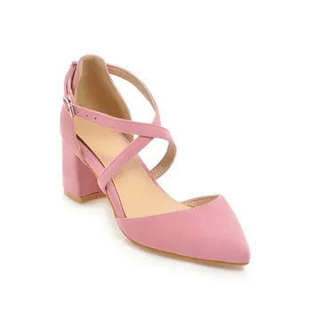 

2018 new summer students with heavy heel with wild size code 32-48 hollow buckle with sandals 1844