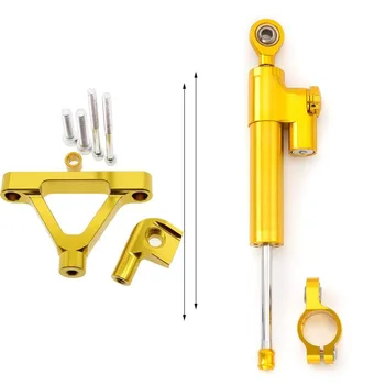 

Racing Motorcycle CNC Steering Damper Stabilizer Buffer Control Bar With Mounting Bracket Kit Full Set For Kawasaki ZX10R 04-05