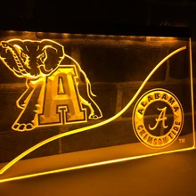 LD527-Алабама багровый прилив светодиодный неоновый свет знак домашнего декора ремесла