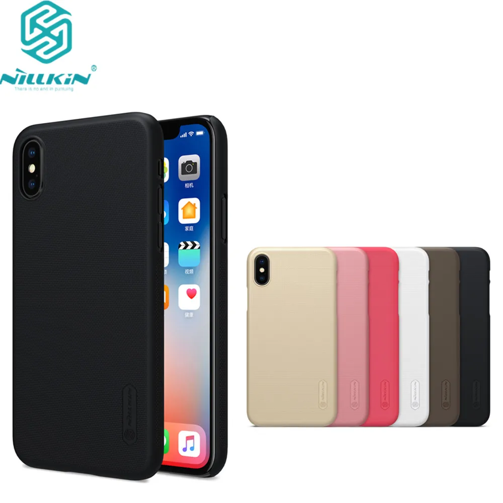 

For iPhone X/10 Case Nillkin Frosted Shield Phone Matte Case For iPhone X Hard Plastic Back Cover for iPhoneX Screen Protector